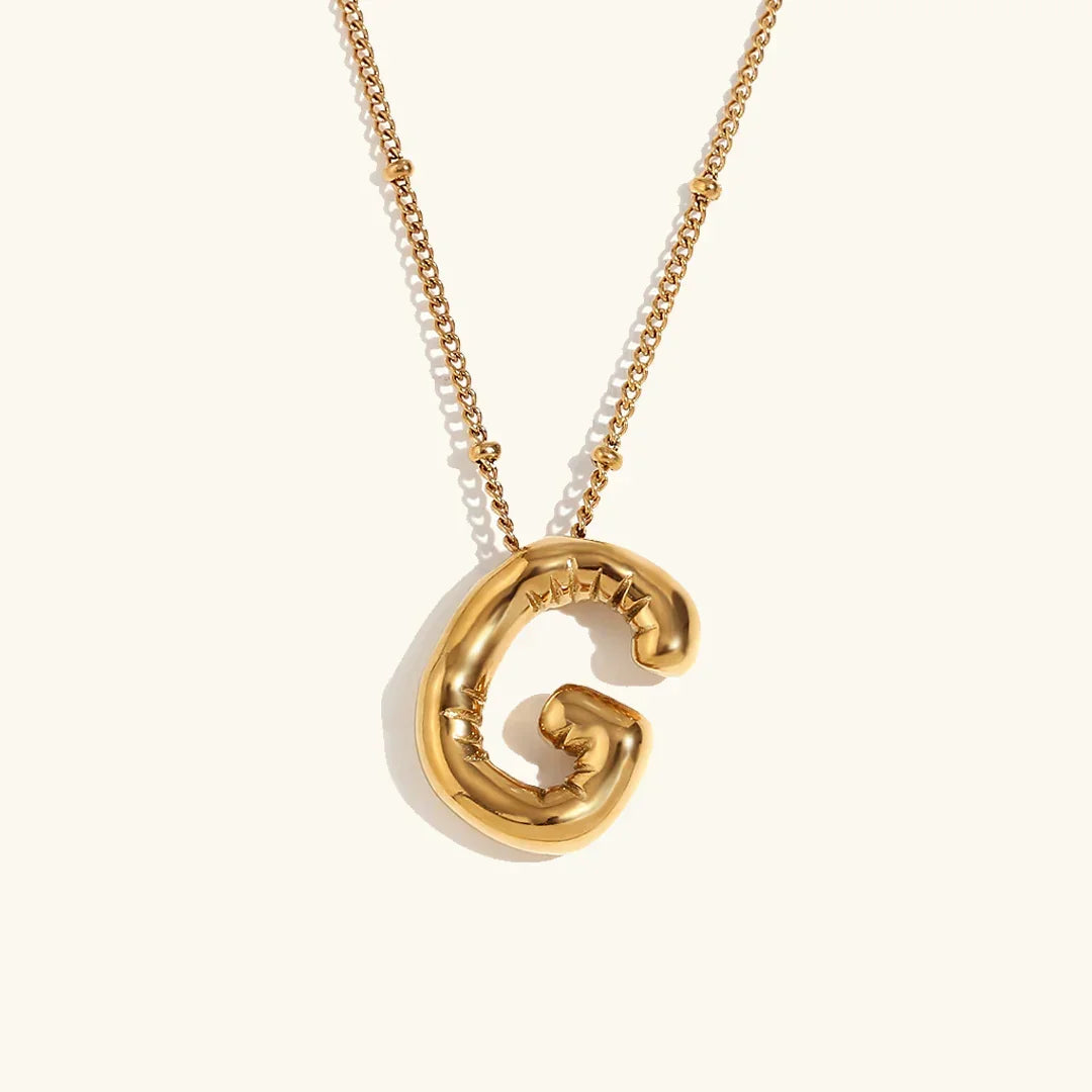 Balloon Initial Pendant Necklace