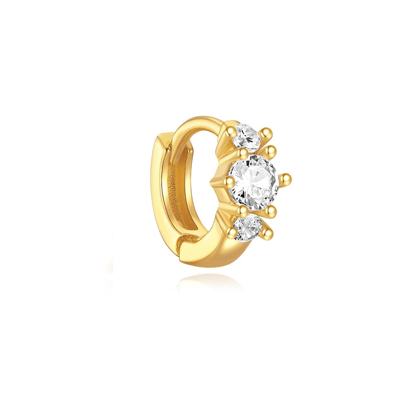 Butterfly & Flower Zirconia Pierced Earring Set