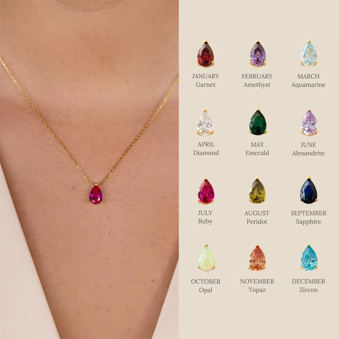 Glow Birthstone Pendant Necklace