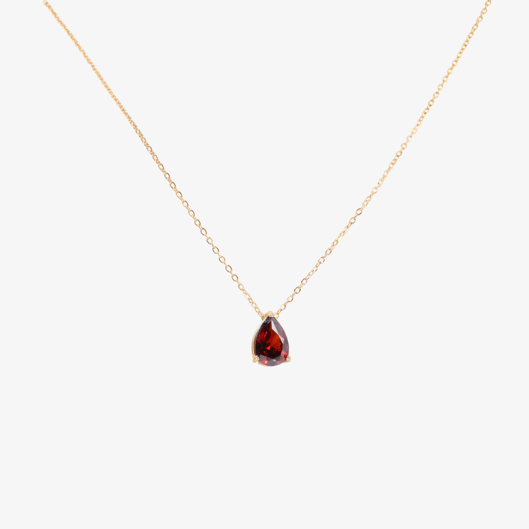 Glow Birthstone Pendant Necklace – January - Garnet