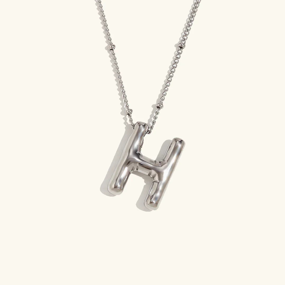 Balloon Initial Pendant Necklace