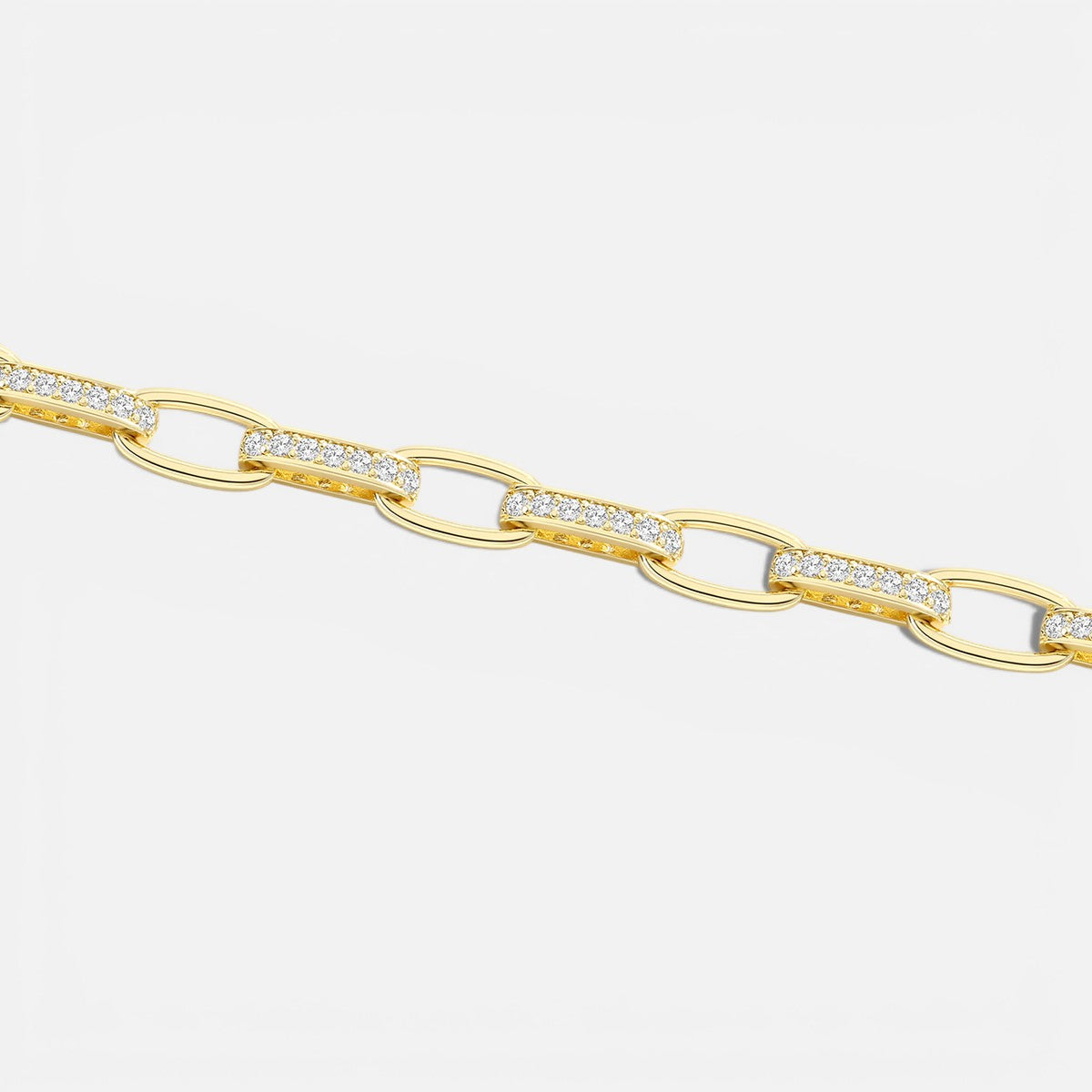 Signature Interlinked Diamond Paperclip Bracelet