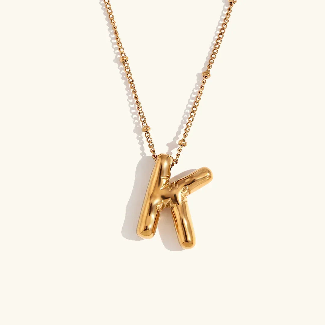 Balloon Initial Pendant Necklace