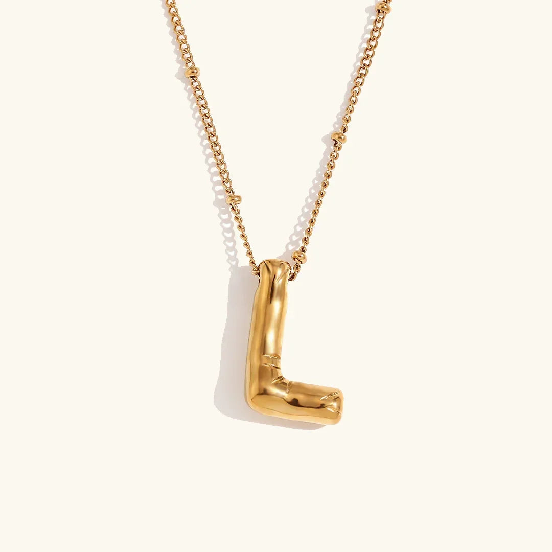 Balloon Initial Pendant Necklace