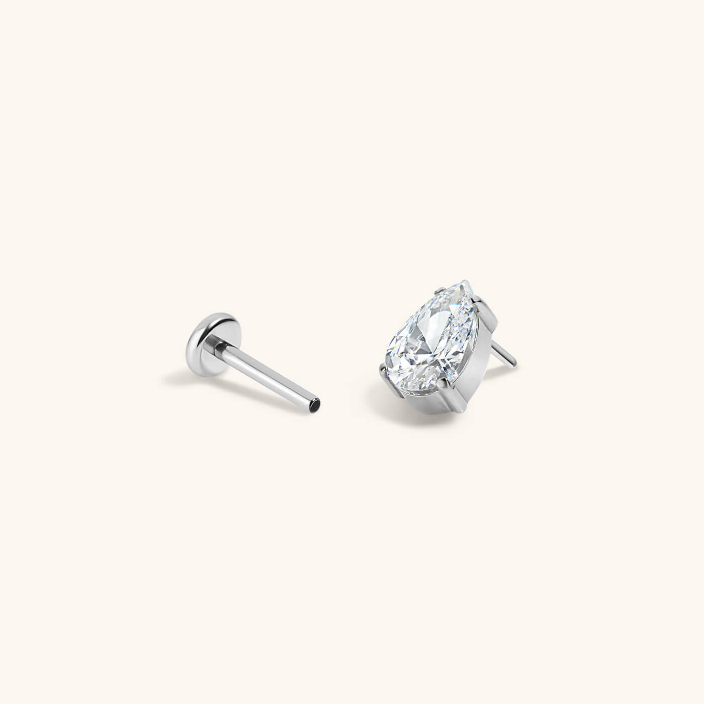 Celestial Crystal Pear Nap Earrings, 6mm