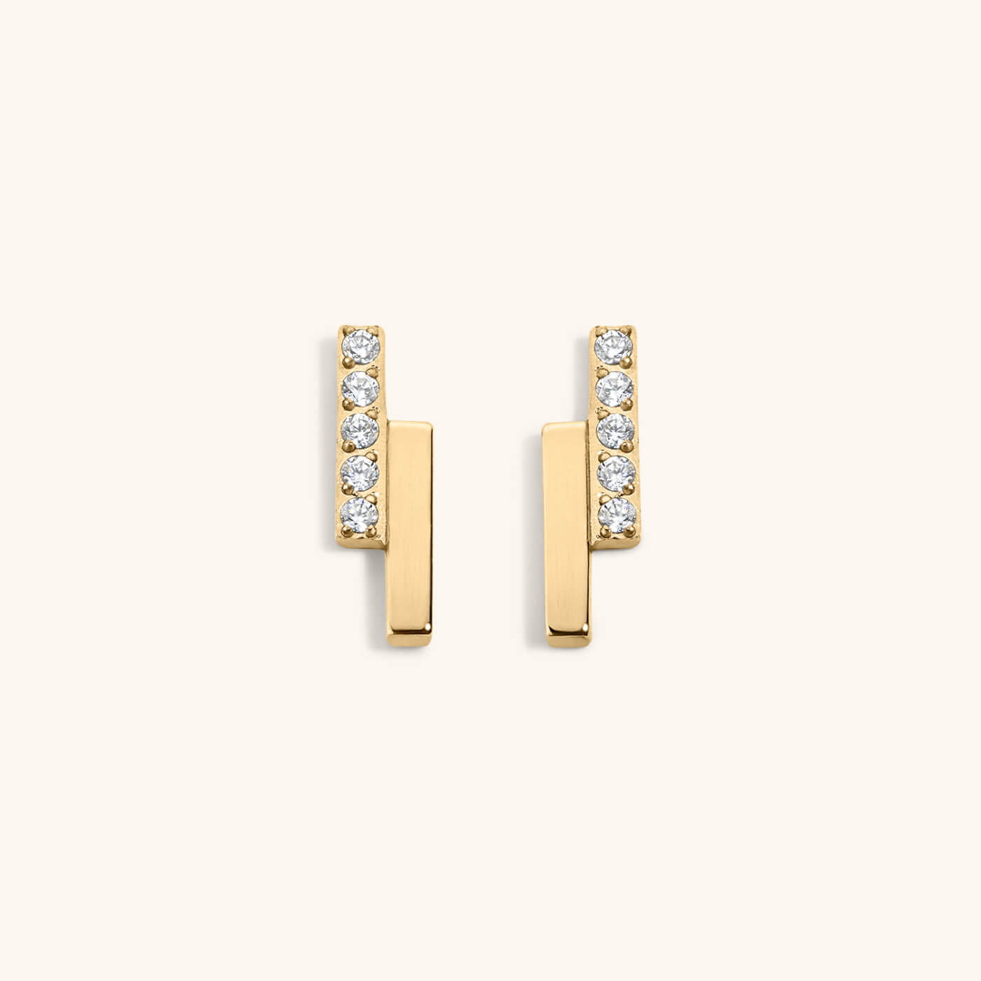 Pave Lightning Bar Nap Earrings