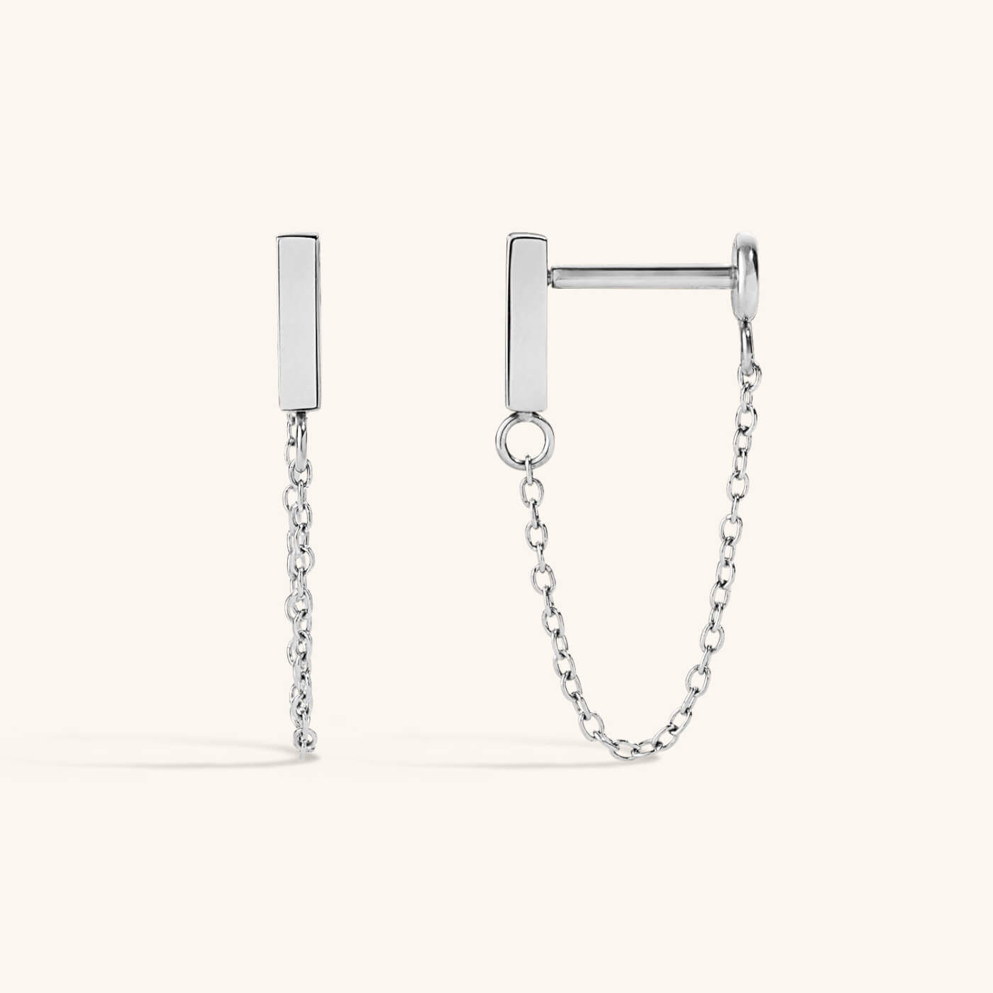 Bar Chain Nap Earrings