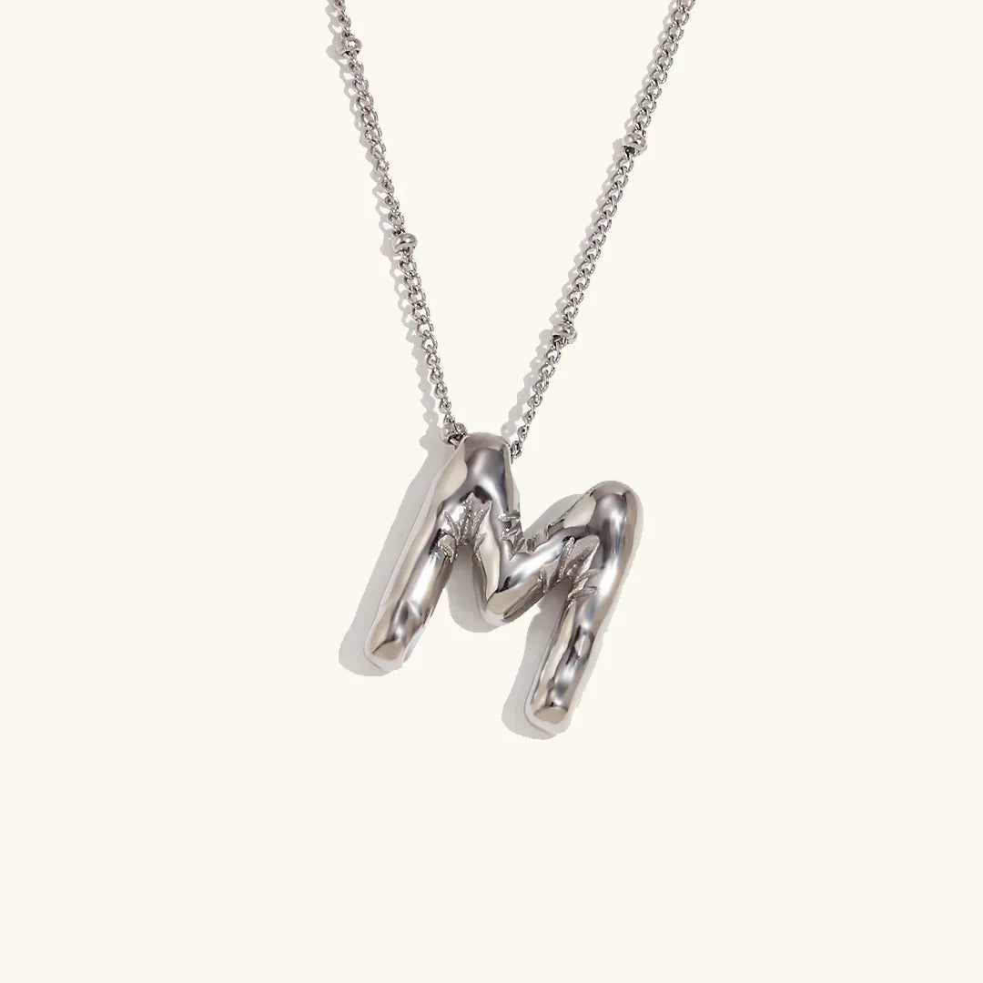 Balloon Initial Pendant Necklace