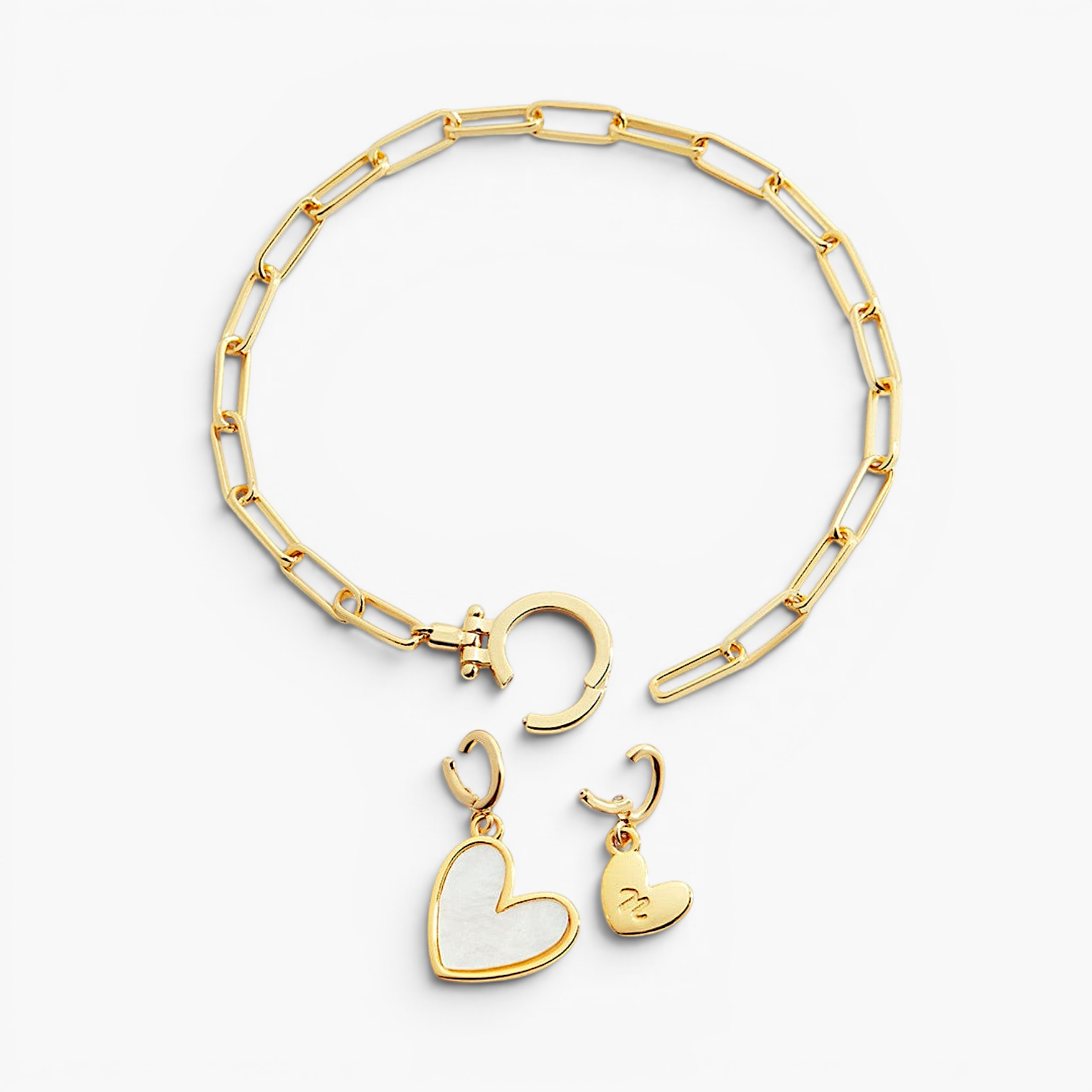Initial Heart Charm Bracelet