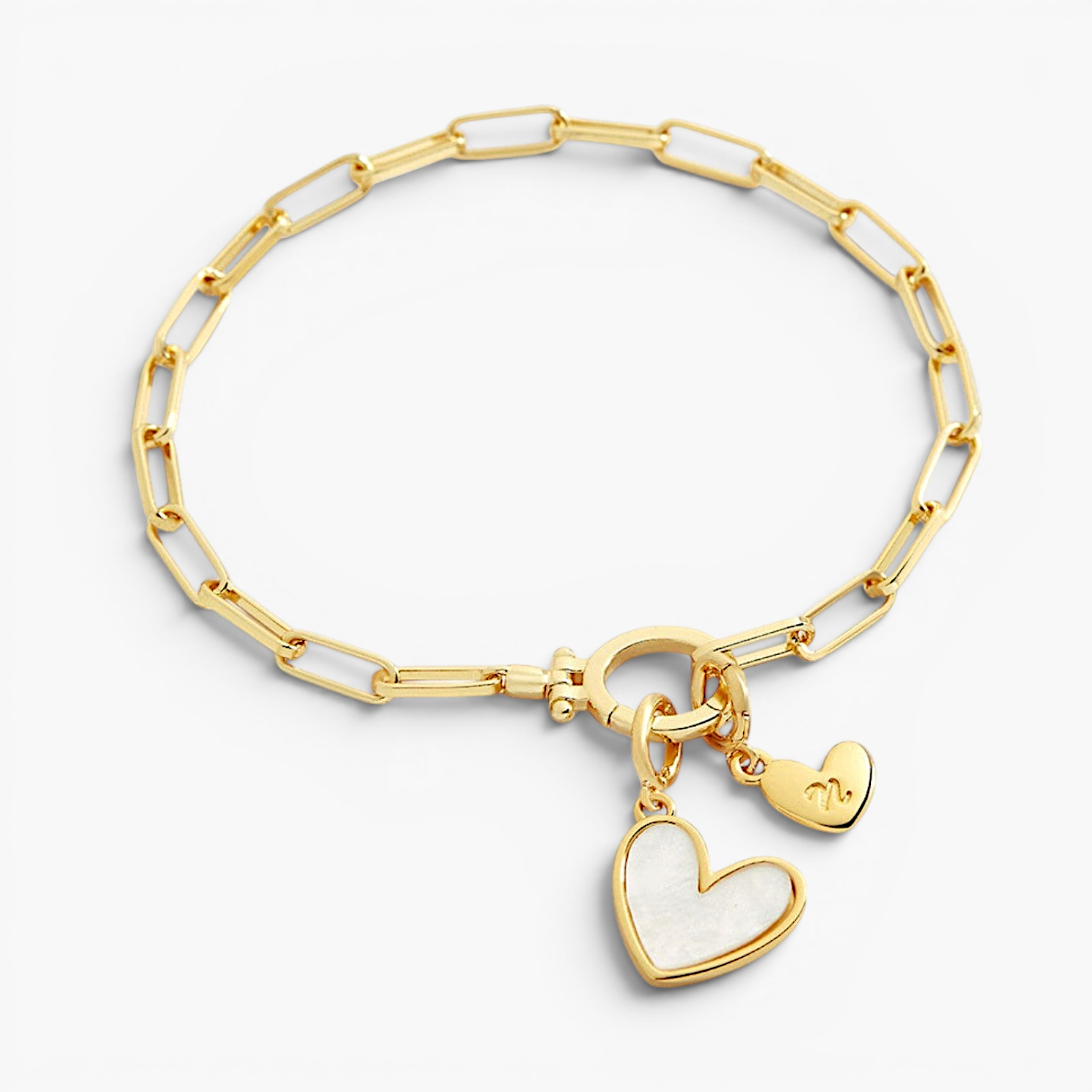 Initial Heart Charm Bracelet