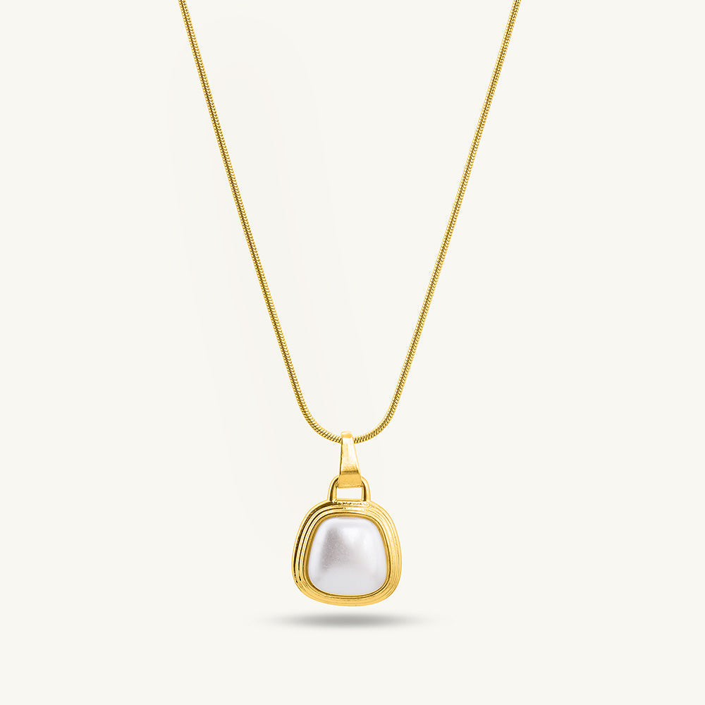 Vintage Trapezium Pearl Necklace