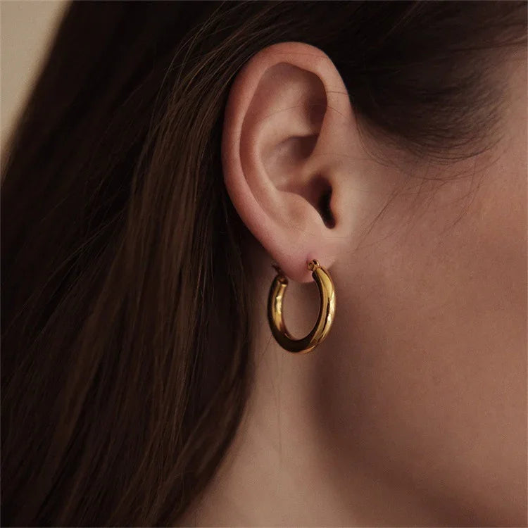 Classic Round Hoop Earrings