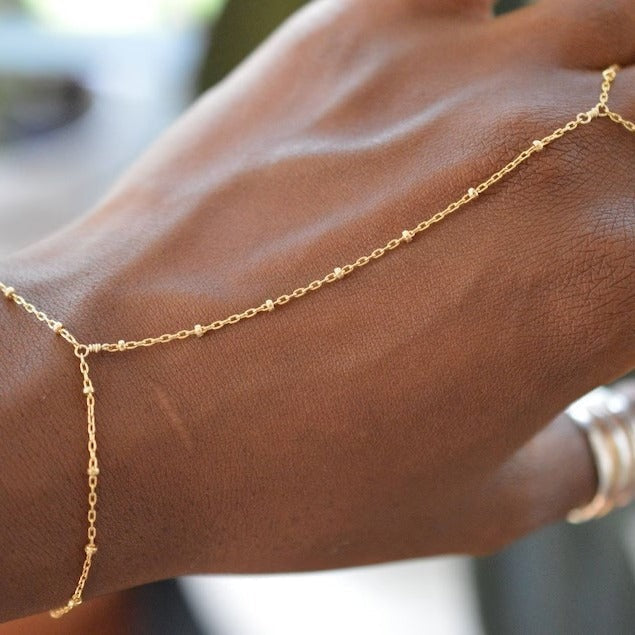 Satellite Hand Chain Bracelet Ring