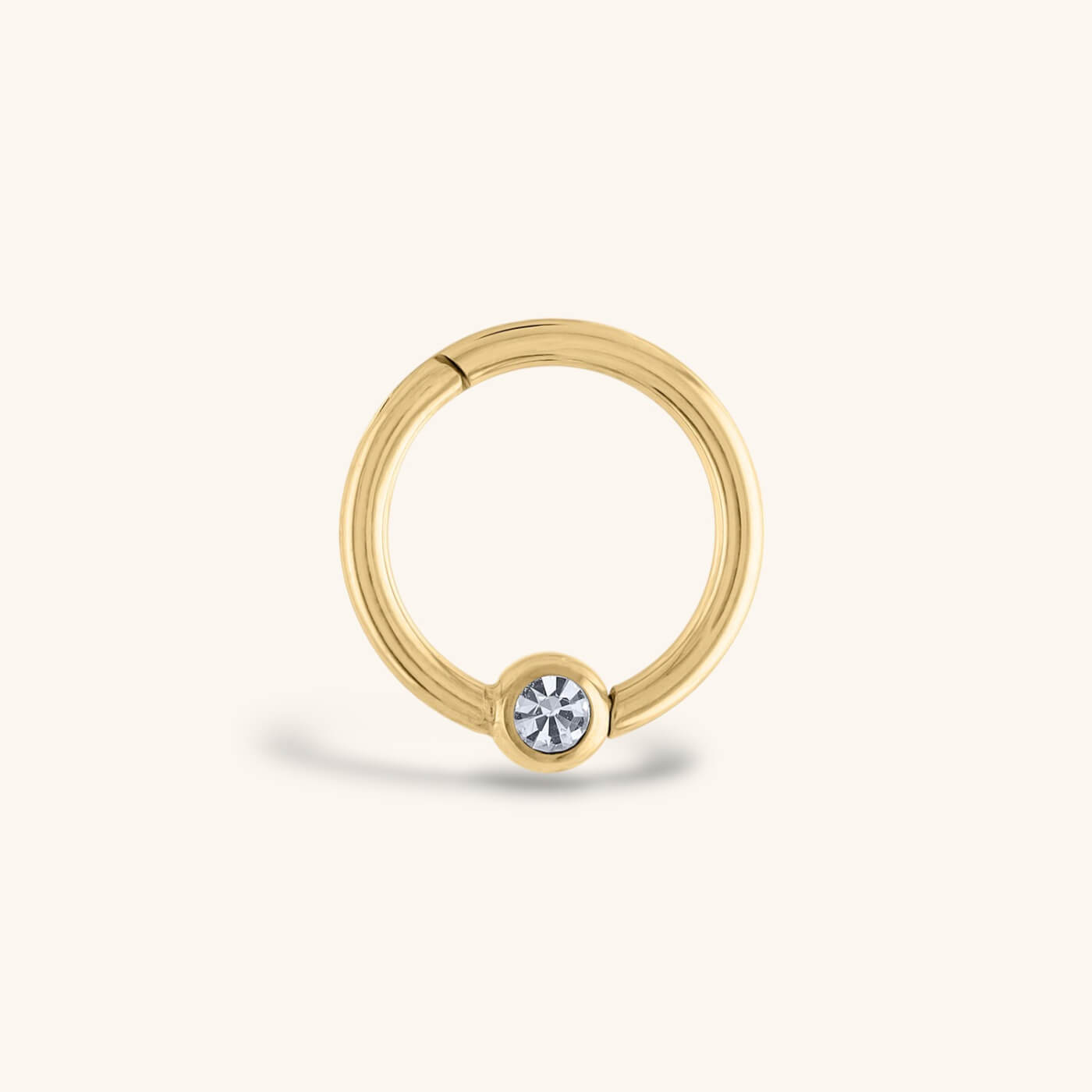 Orbital Crystal Cartilage Hoop – Titanium - Gold