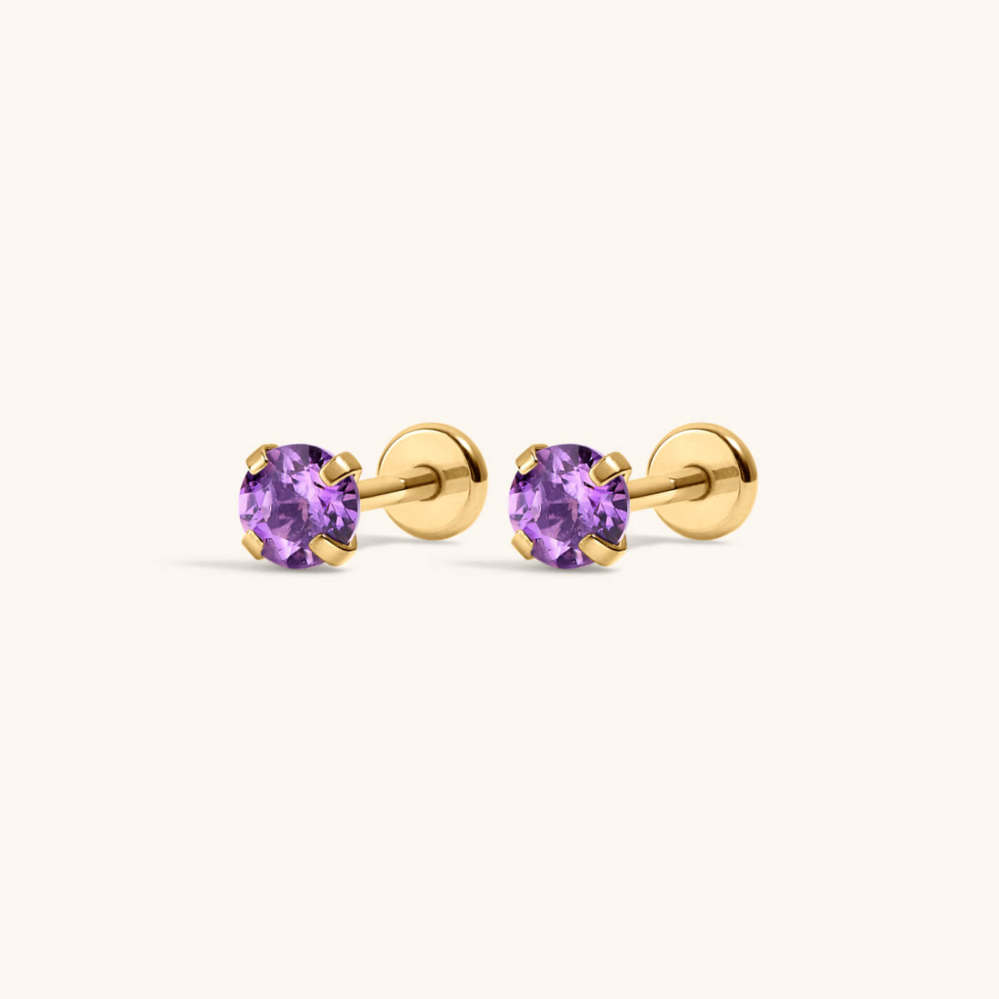 Amethyst Nap Earrings – Gold