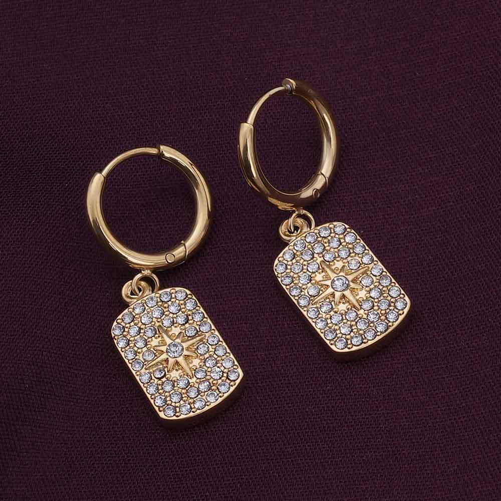 Stones Sparkle Drop Earrings