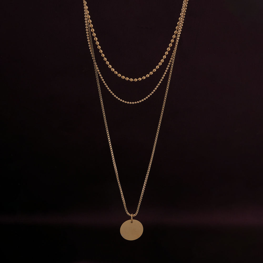 Round Belle Three Layer Necklace