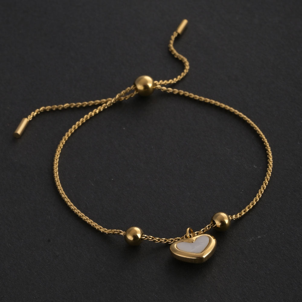 Moonstone Heart Bracelet