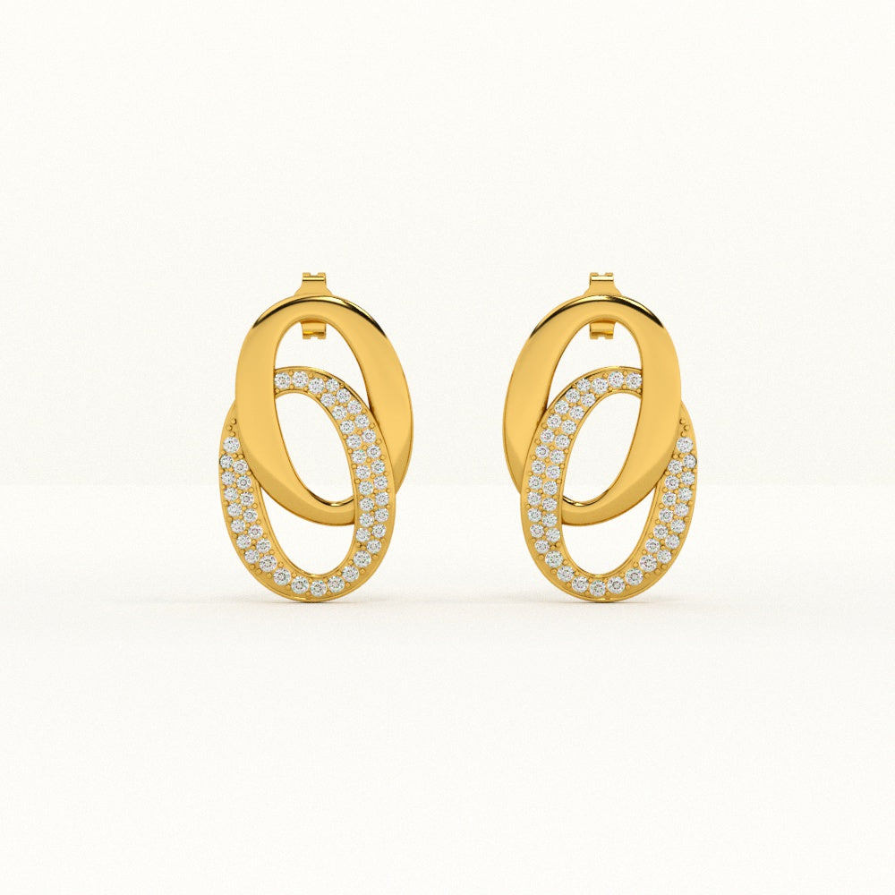 Elegant Interlinked Stud Earrings