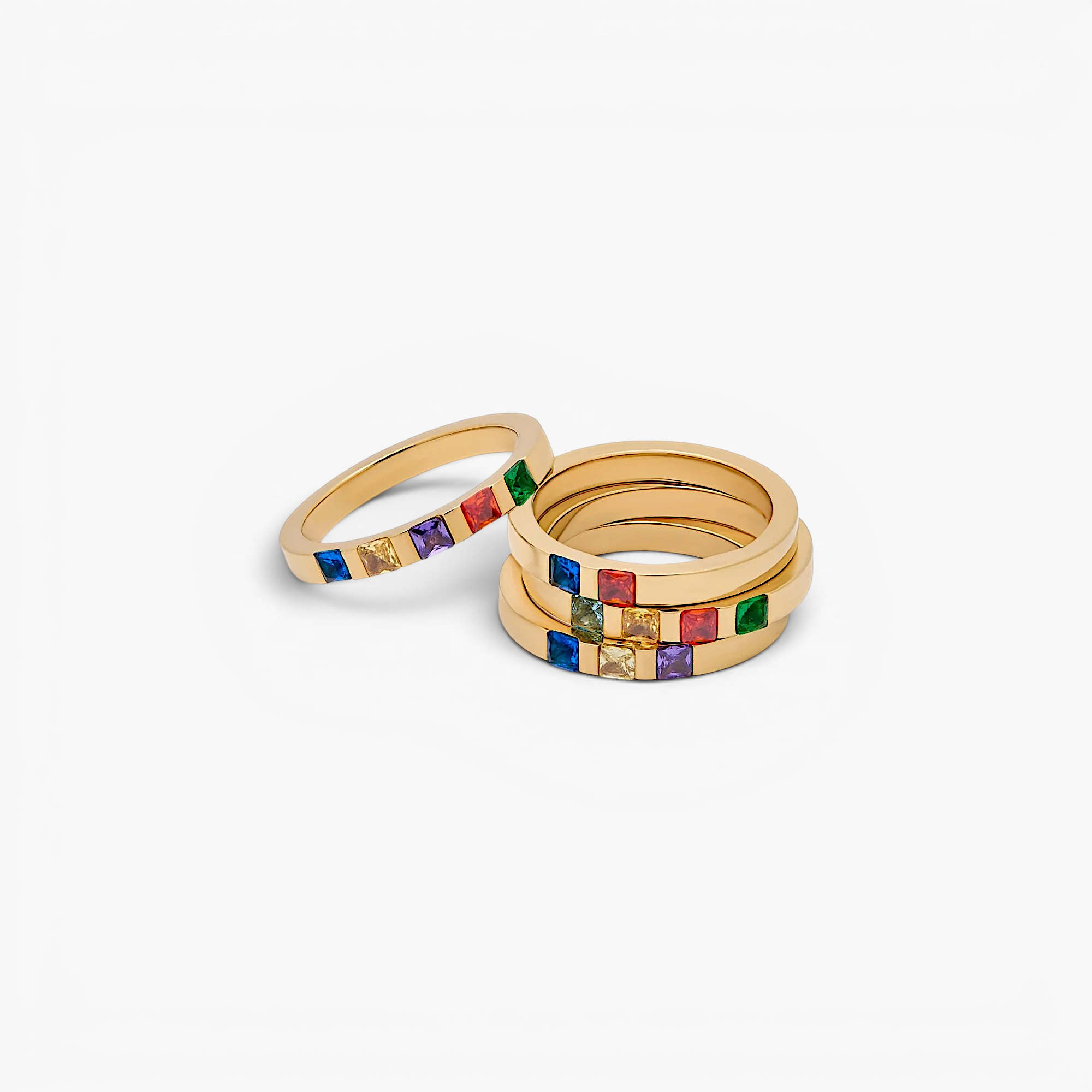 Birthstone Stacking Band Ring