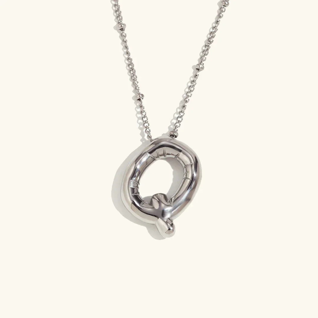 Balloon Initial Pendant Necklace
