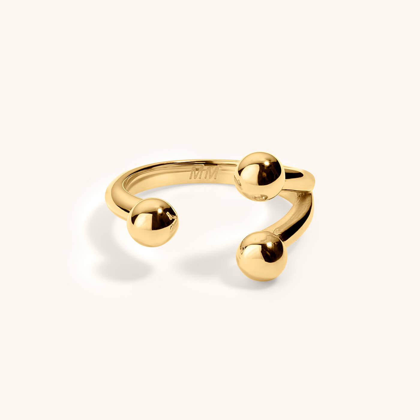 Floating Orb Ring III – Gold