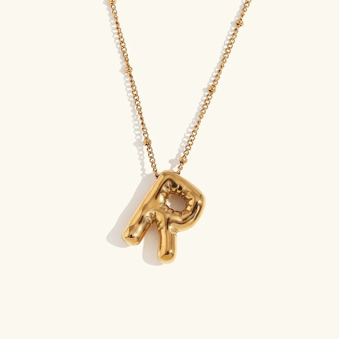 Balloon Initial Pendant Necklace