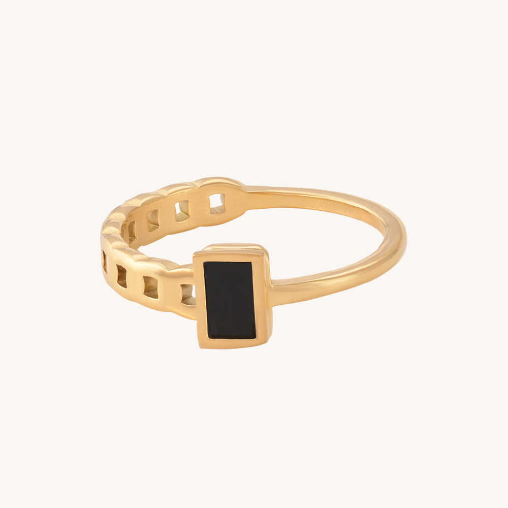 Black Charm Ring