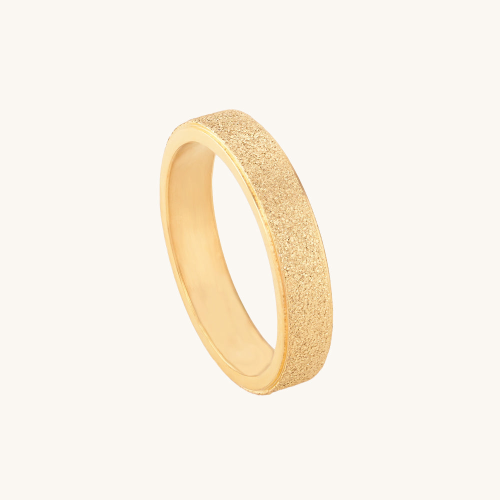 Textured Matte Gold Band Ring