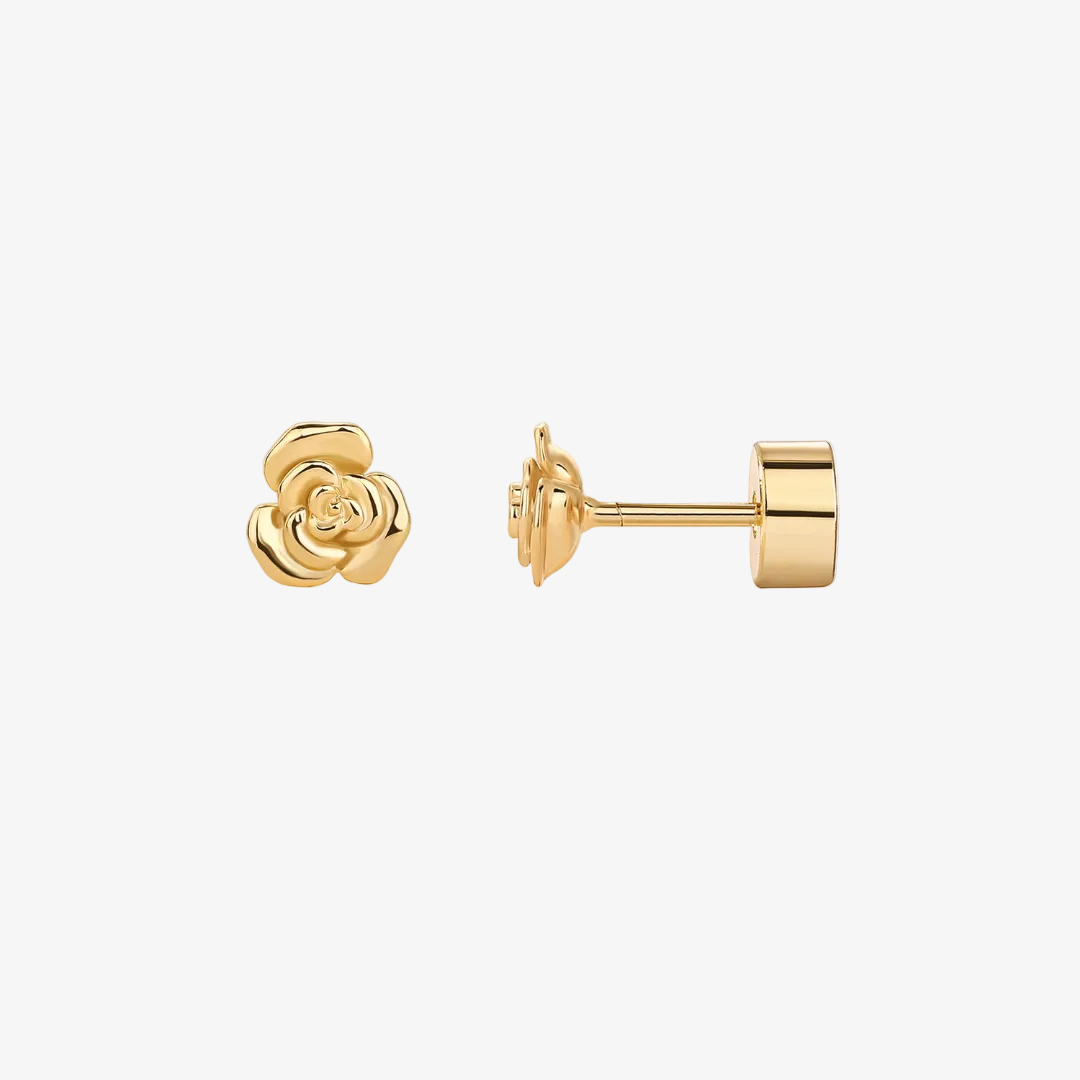 Rosegarden Flat Back Stud Earrings – Gold
