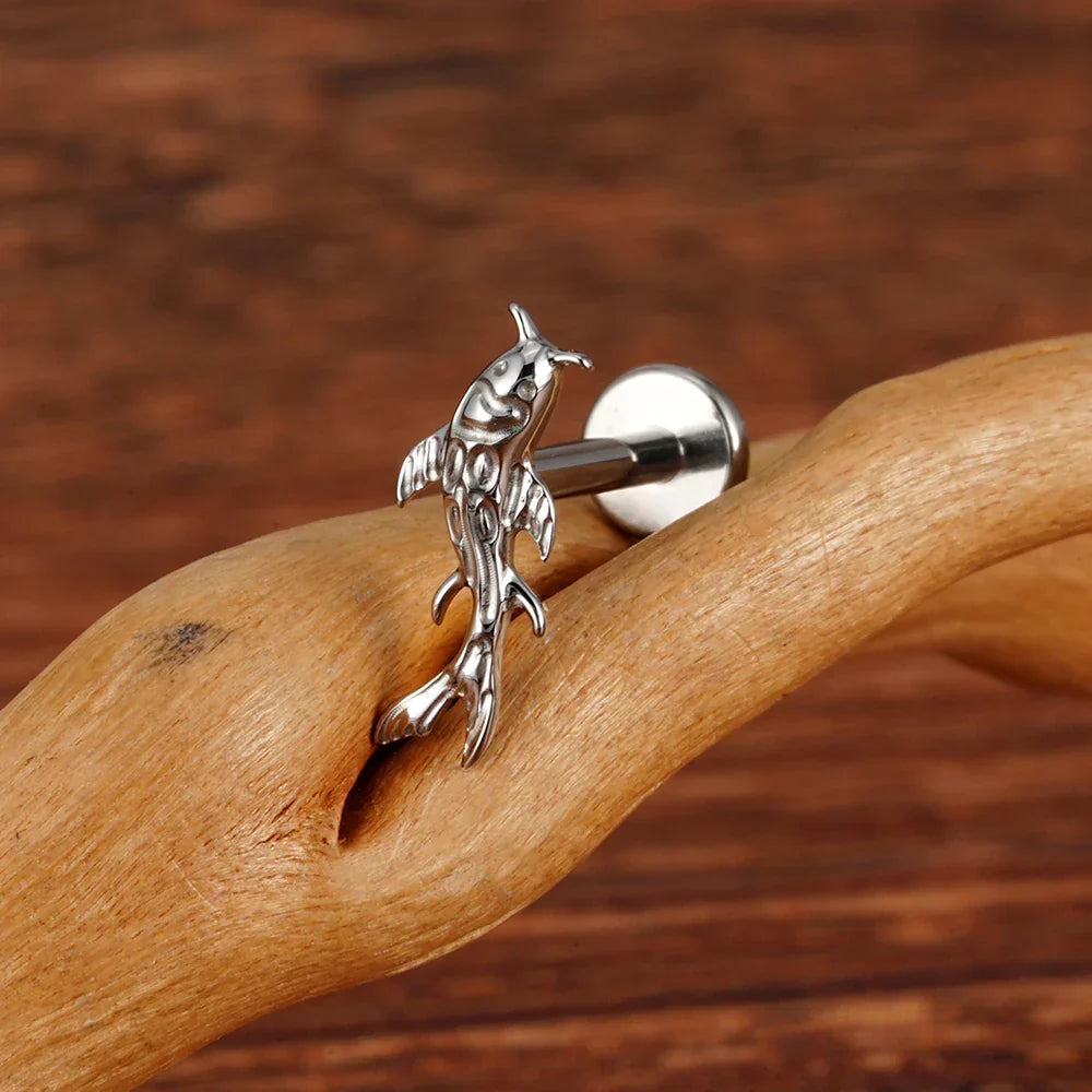 Arowisp Koi Fish Flat Back Stud