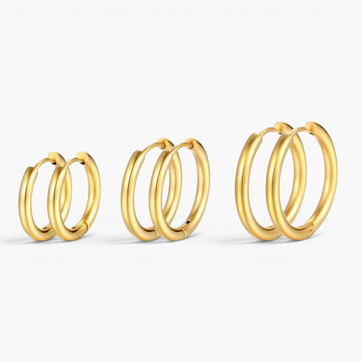 Everyday Huggie Hoop Earrings Stack Set