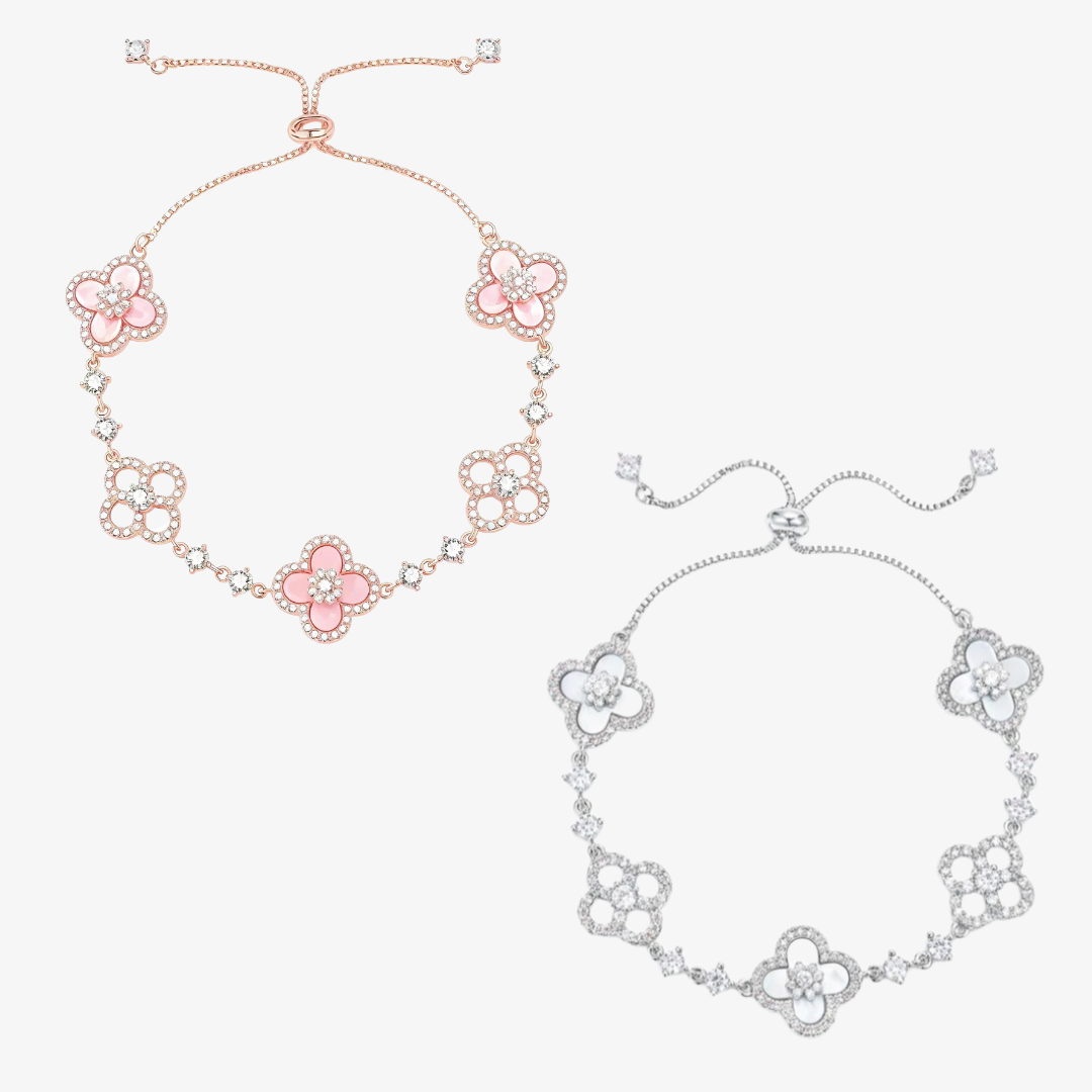 Sakura Clover Charm Bracelet