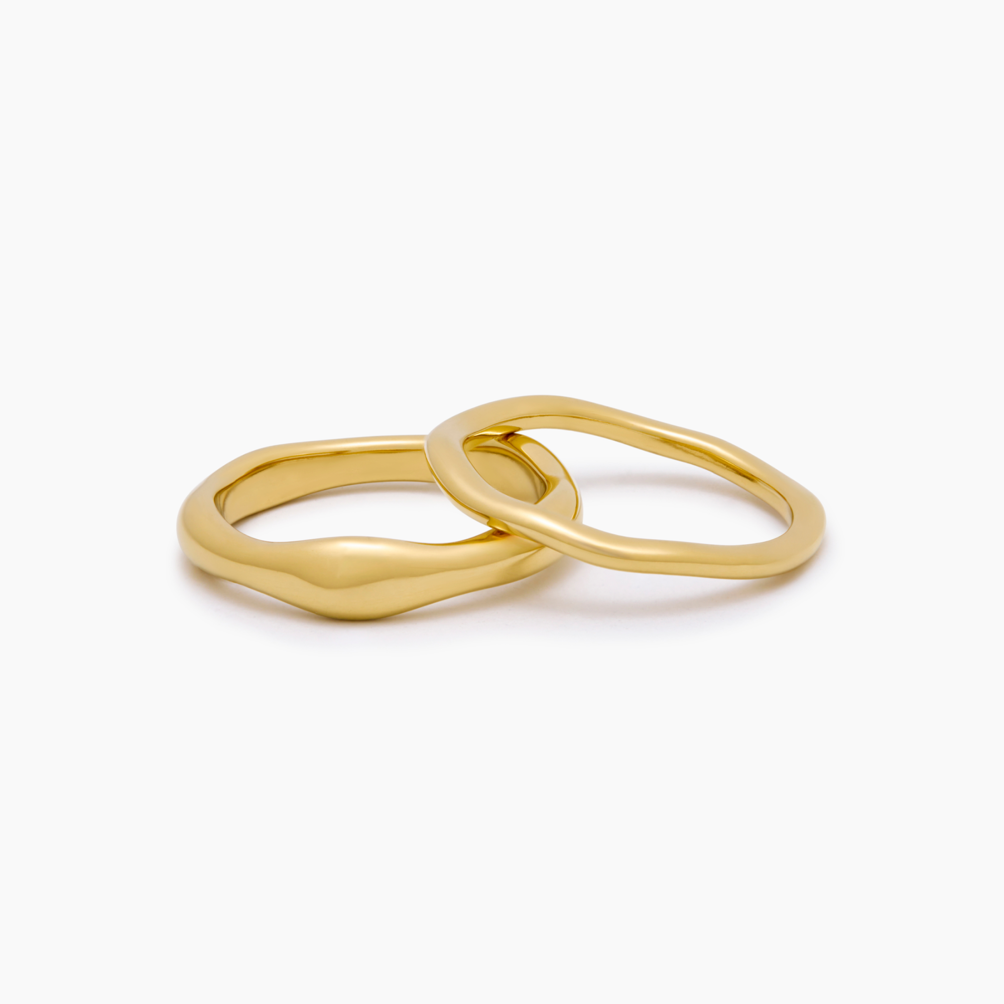 Essential Stackable Ring Duo – gold