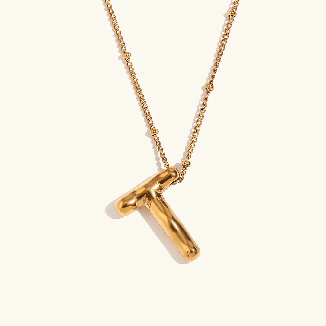 Balloon Initial Pendant Necklace