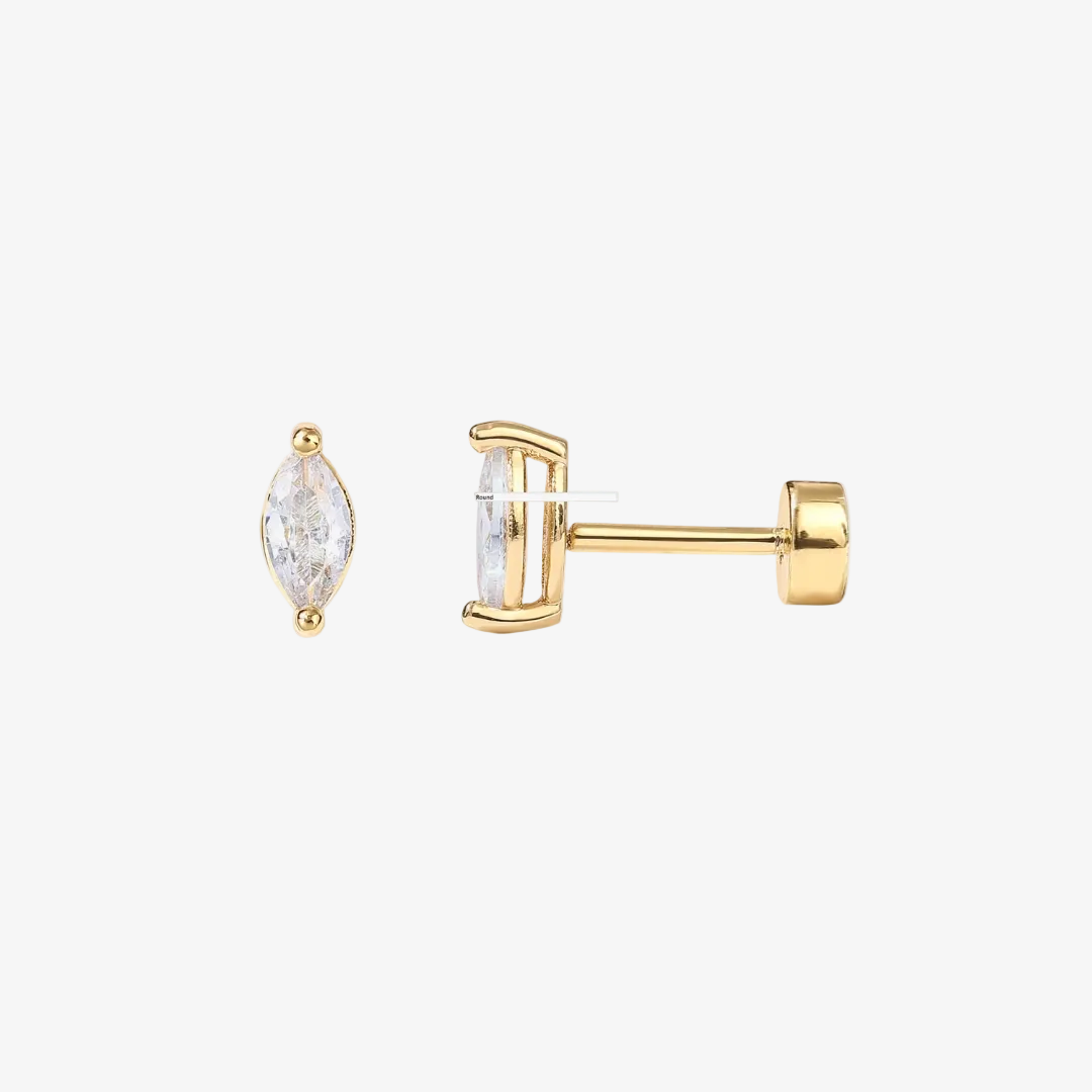 Tiny Teardrop Flat Back Studs – Gold