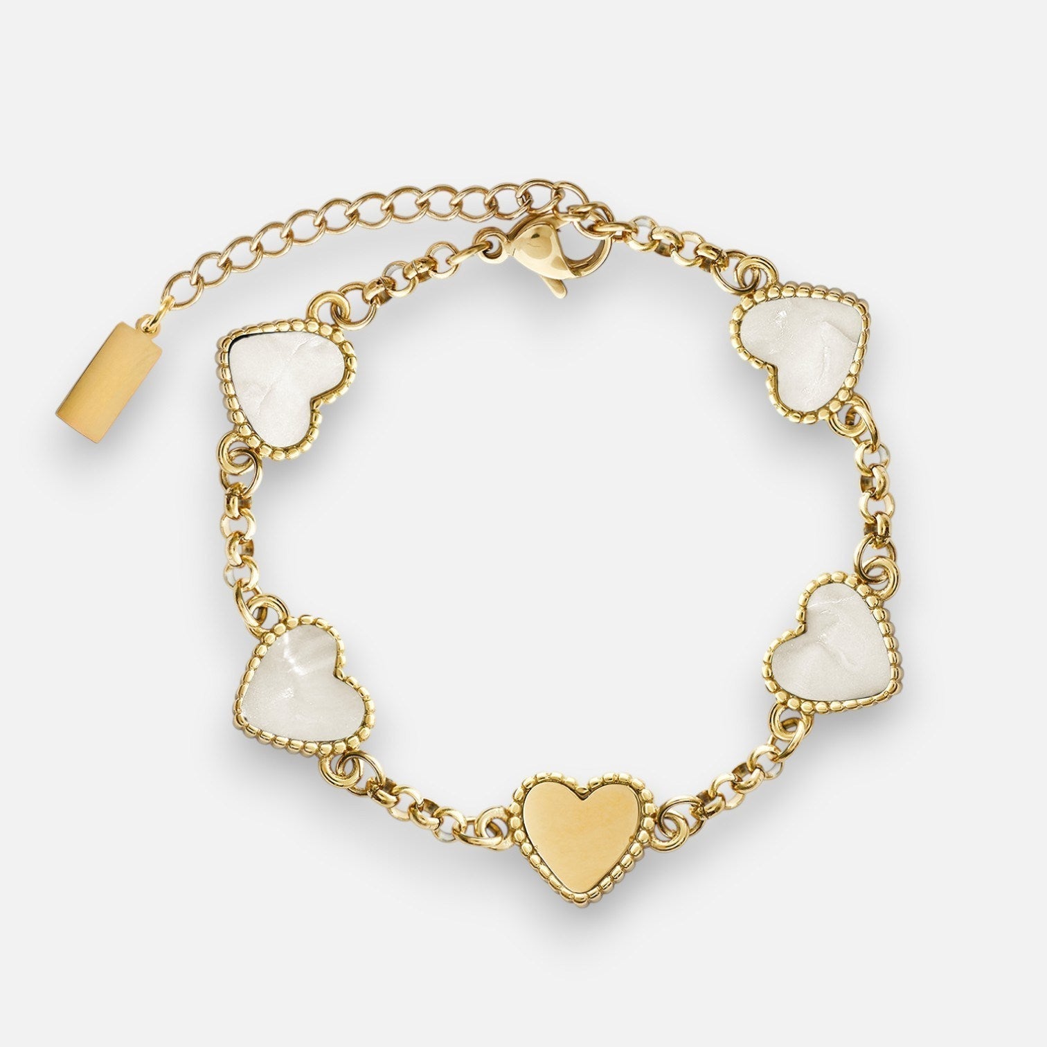 Five Heart Motif Bracelet