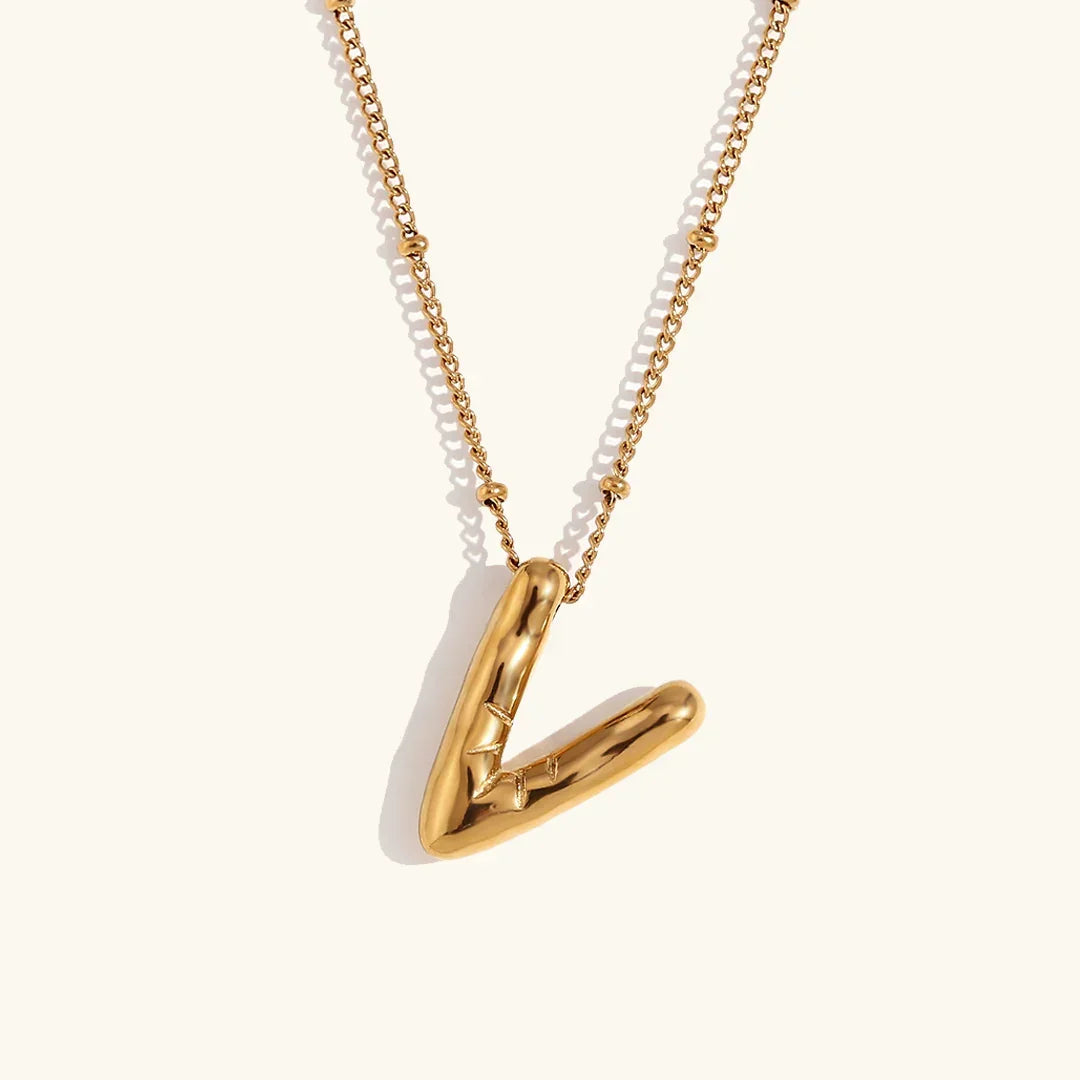 Balloon Initial Pendant Necklace