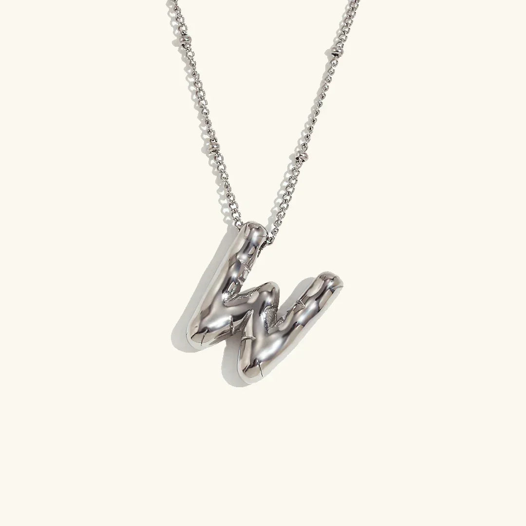 Balloon Initial Pendant Necklace