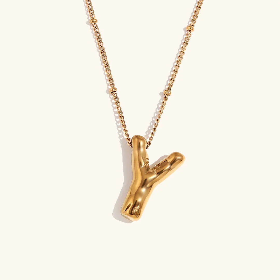 Balloon Initial Pendant Necklace