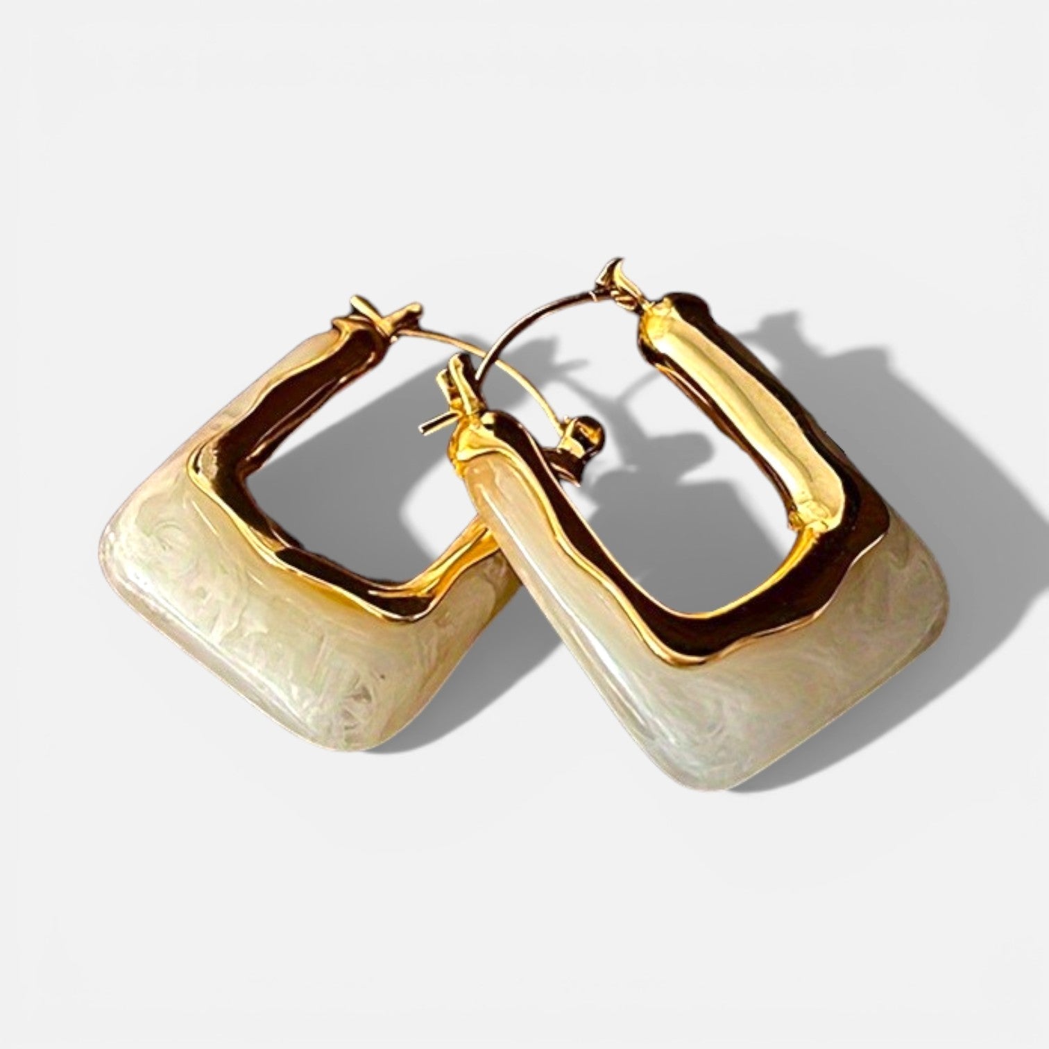 Orla Vintage Square Statement Hoop Earrings