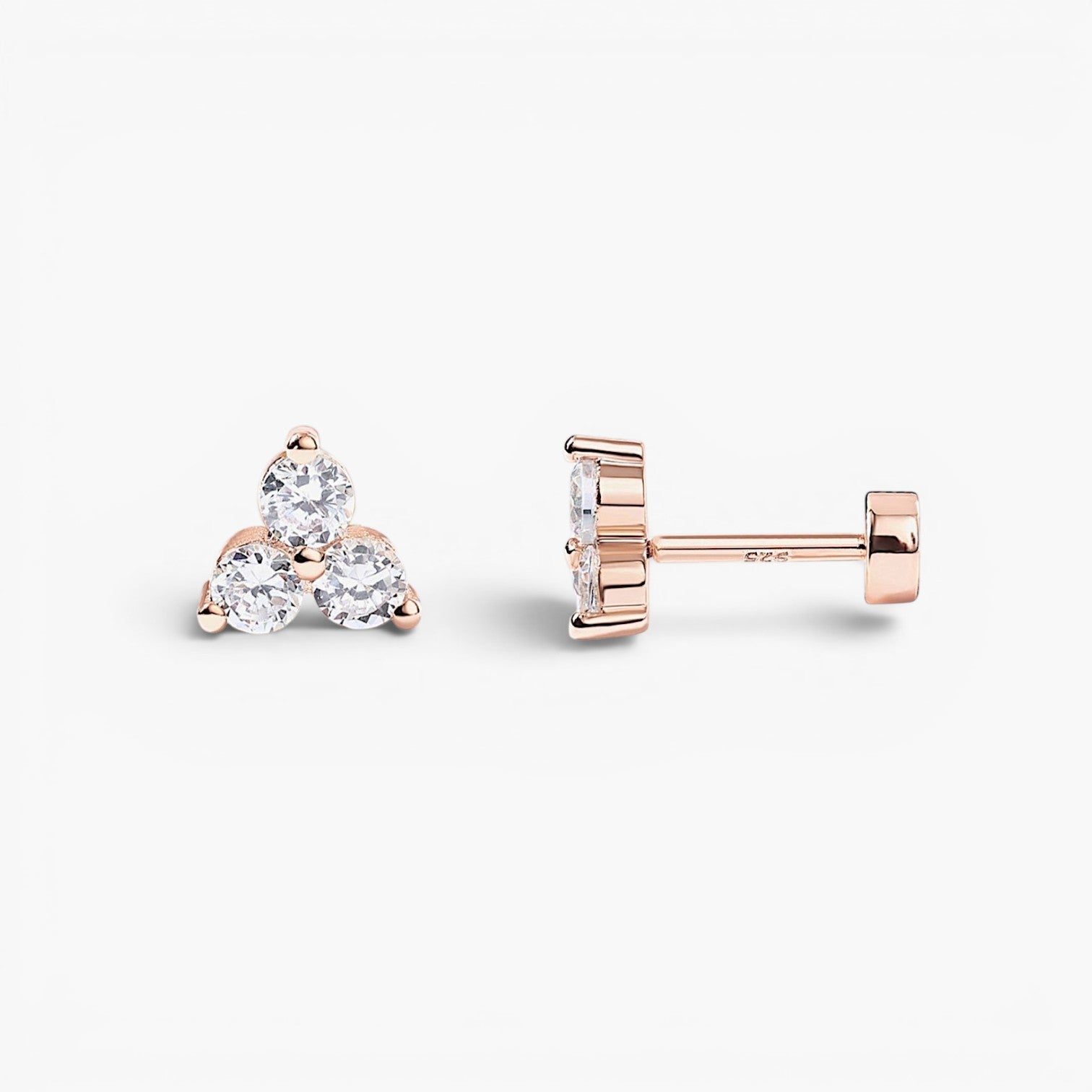 Celia Lotus Flat Back Stud Earrings