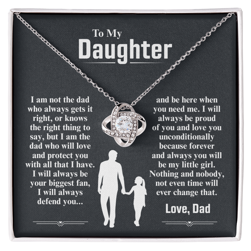 To My Daughter (I Am The Dad Who Will Love You) – 14K White Gold Finish