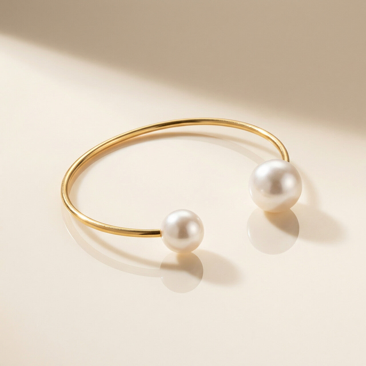 Pearl Cuff Bangle Bracelet