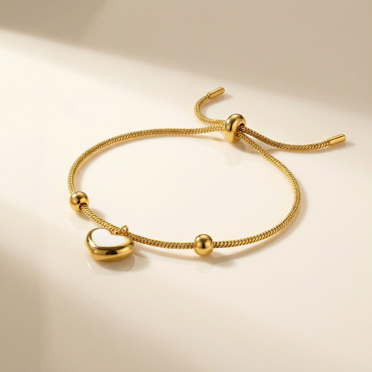 Moonstone Heart Bracelet