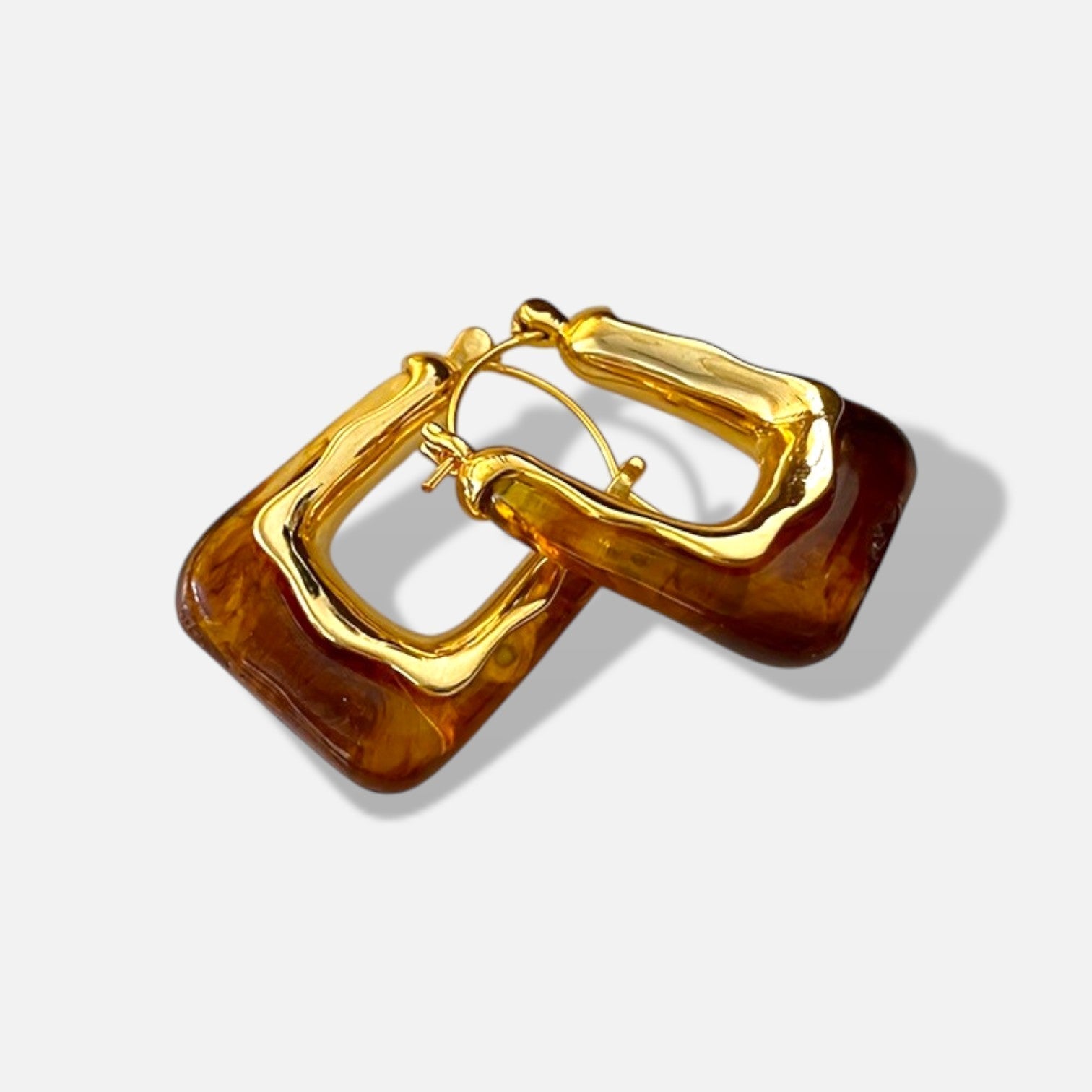 Orla Vintage Square Statement Hoop Earrings