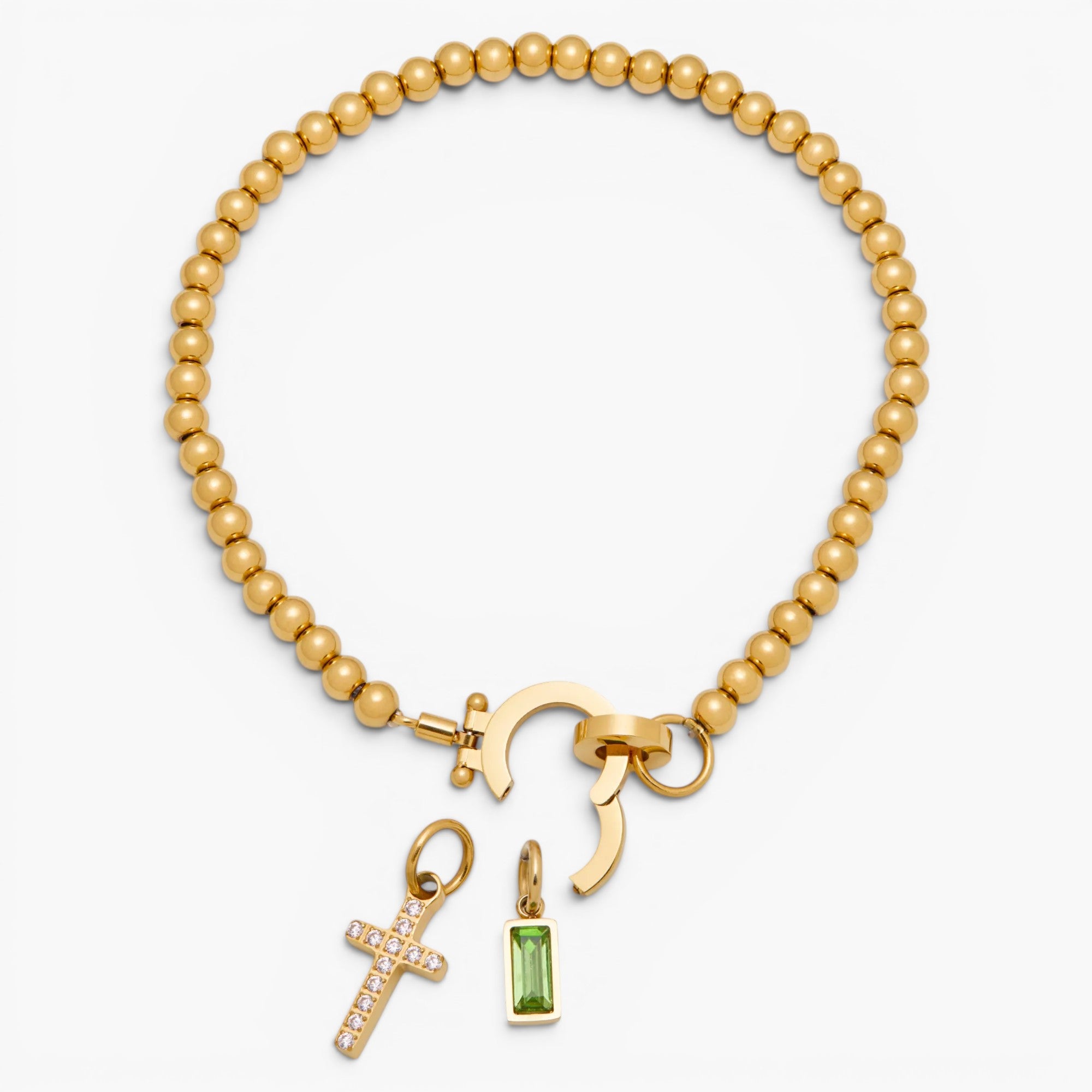 Faith Birthstone Charm Bracelet