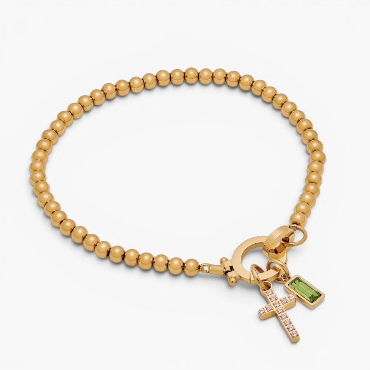 Faith Birthstone Charm Bracelet