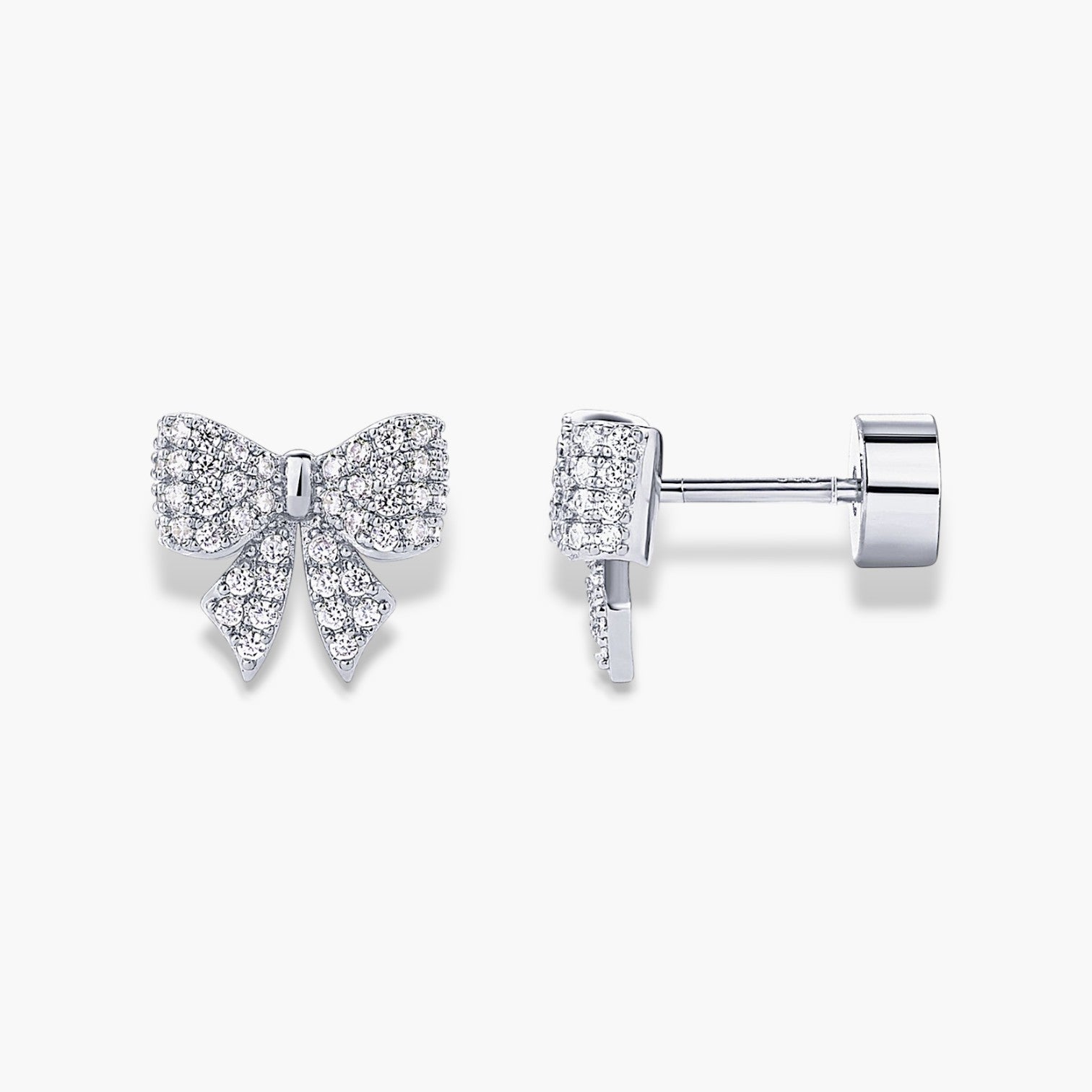 Colette Bow Flat Back Stud Earrings