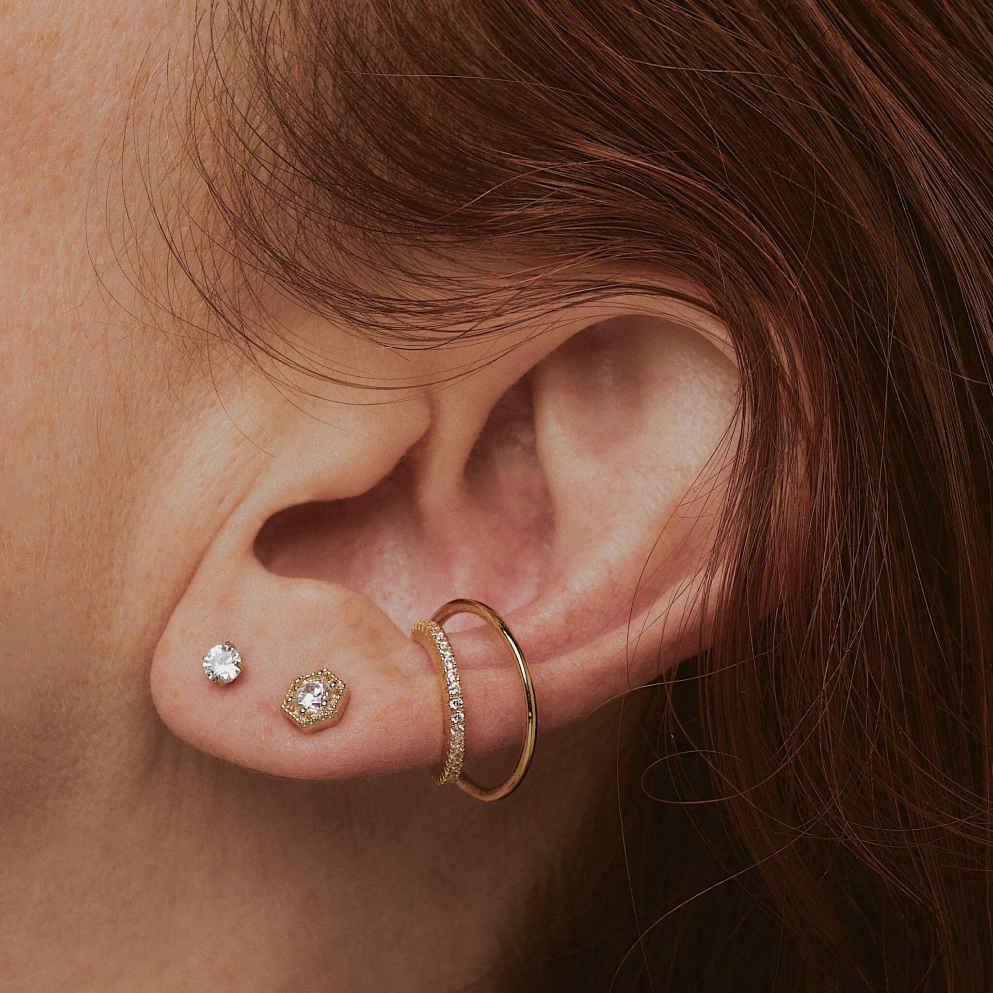 Celestial Crystal Solitaire Studs
